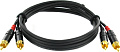 Cordial CFU 0.9 CC кабель 2RCA/2RCA, 0,9 м, черный