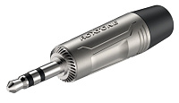 ROXTONE RMJ3P-NN Разъем JACK 3.5 мм стерео с резиновым держателем под кабель, цвет серебро