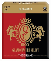 RICO RGT10BCL350 Grand Concert Select Thick Blank трости для кларнета Bb №3.5, 10 штук в упаковке