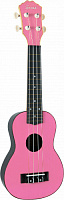 TERRIS PLUS-50 PNK  укулеле сопрано, верхняя дека липа, корпус пластик, цвет розовый