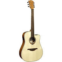 LAG T-70D CE NAT Электроакустическая гитара дредноут с вырезом и пьезодатчиком, цвет натуральный