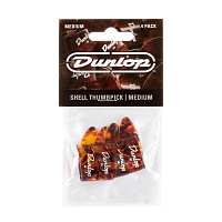Dunlop 9022P Plastic Thumbpick Shell 4Pack когти на большой палец, размер M, цвет черепаховый, 4 шт.