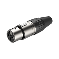 ROXTONE RX3FP-NT Разъем XLR мама 3-контактный кабельный в индивидуальной упаковке, цвет серебро