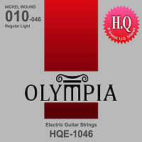 Olympia HQE1046 струны для электрогитары, Nickel Wound HQ, калибр: 10-13-17-26w-36-46