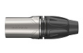 ROXTONE RX3M-NS Разъем XLR кабельный, "папа", 3-контактный, цвет серебро, HQ