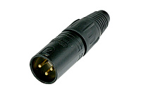 Neutrik NC3MX-B кабельный разъем XLR male черненый корпус, золоченые контакты