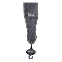 BlackSmith LS-2208 Black ремень для гитары, кожа, 70 мм, толстый, круглые концы, цвет черный, со стежкой