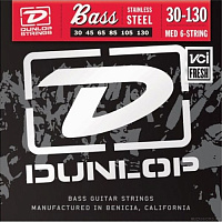 DUNLOP DBS30130 Stainless Steel Bass 30-130 6 Strings струны для 6-струнной бас-гитары