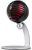 SHURE MV5-B-DIG Цифровой конденсаторный кардиоидный микрофон для записи, 20-20000 Гц, Max.SPL 130 дБ, выход для наушников, USB,  цвет черный с красным