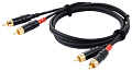 Cordial CFU 0.9 CC кабель 2RCA/2RCA, 0,9 м, черный