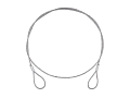 EUROLITE STEEL ROPE (SC) 900X4MM SILVER Тросик страховочный 900х4 мм, ,елый металл.