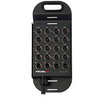 PROEL TN1604 Мультикабель, 16 входов XLR, 4 выхода XLR, коммутационный бокс, длина 20 метров
