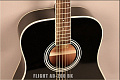 FLIGHT AD-200 BK  акустическая гитара, цвет черный, скос под правую руку