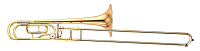 Yamaha YSL-448G(E)  тромбон тенор Bb/F полупрофессиональный, латунь, лак