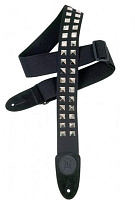 LEVY'S MSSC8SD-BLK  Ремень для гитары, 5 см, хлопок, замшевые наконечники, проклёпан