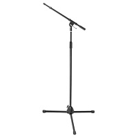 OnStage MS9701TB+  микрофонная стойка-журавль, тренога, регулируемая высота, усиленная, черная