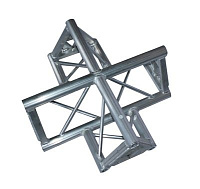 Truss-Master T3030-90-4 A  Стыковочный узел для четырех модулей, треугольной конфигурации, углы стыковки 90°, диаметр и толщина стенки трубок: основа 50x2.0 мм, распорки 16x2.0 мм.