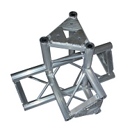Truss-Master T3030-90-4 C Стыковочный узел для четырех модулей, треугольной конфигурации, углы стыковки 90°, диаметр и толщина стенки трубок: основа 50x2.0 мм, распорки 16x2.0 мм