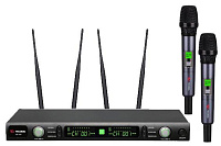 VOLTA US-102 (590-630MHZ) Микрофонная 100-канальная радиосистема UHF диапазона с двумя ручными динамическими микрофонами