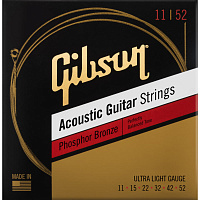 GIBSON Phosphor Bronze Acoustic Guitar Strings Ultra-Light струны для акустической гитары
