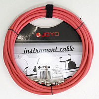 JOYO CM-12 Cable Red инструментальный кабель, 4,5 м, угловой TS 6,3 мм