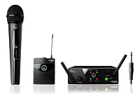 AKG WMS40 Mini2 Mix Set US25AC радиосистема с приёмником SR40 Mini Dual, 1 поясным передатчиком AKG PT40 и 1 ручным передатчиком AKG HT40