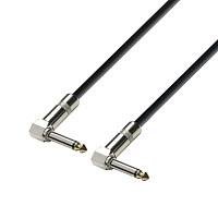 Adam Hall K3 IRR 0015  патч-кабель, 6.3 угловой Jack mono - 6.3 угловой Jack mono, длина 0.15 метра