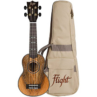 FLIGHT DUS450 MANGO  укулеле-сопрано, цвет натуральный, чехол в комплекте