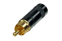 Neutrik NYS352BG кабельный разъём RCA male, черненый корпус для кабеля 6мм, золоченые контакты, на кабель диаметром до 7.2мм
