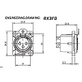 ROXTONE RX3FD-BT Разъем XLR панельный "мама"