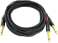Cordial CFY 1.5 VPP  кабель Y-адаптер джек стерео 6,3 мм/2xмоно-джек 6,3 мм male, 1,5 м, черный