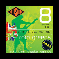 ROTOSOUND R8 STRINGS NICKEL EXTRA LIGHT струны для электрогитары, никелевое покрытие, 8-38