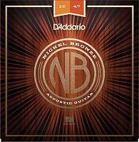 D'ADDARIO NB1047 струны для акустической гитары Nickel Bronze, 10-47
