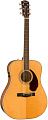 Fender PM-1E Dread Std Nat w/case OV электроакустическая гитара с кейсом, цвет натуральный