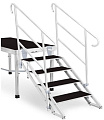 GUIL ECP-4 лестница алюминиевая, 4 ступени, регулировка высоты от 70 до 130 см, ступени 30х80 см