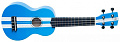WIKI UK/RACING BLUE укулеле сопрано, липа, расцветка спортивного авто, чехол в комплекте