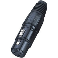 ROXTONE RX004F Разъем XLR кабельный, "мама", 3-контактный, цвет черный