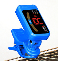 AROMA AT-100 blue тюнер хроматический для гитары, бас и укулеле, на клипсе