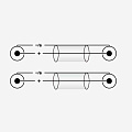 ROXTONE GPTC160/3 Аудиокабель 2 RCA - 2 RCA, длина 3 м