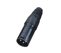ECO RX004M Black Разъем XLR кабельный "папа", 3-контактный, цвет черный