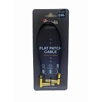 BlackSmith Patch Cable Gold Flat 0.98ft GSFPC-30 патч-кабель, 30 см, угловой Jack - угловой Jack, позолоченные контакты