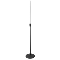 OnStage MS9210  микрофонная стойка, прямая, круглое основание, регулируемая высота, черная