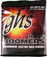 GHS XL3045 Струны для бас-гитары 36", никелированная сталь, круглая обмотка, 30-50-70-90, Boomers
