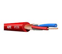 KLOTZ MY206RT Микрофонный кабель, 2x0,22 кв.мм, диаметр 6 мм, гибкий, PVC, красный