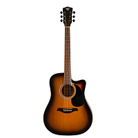 ROCKDALE Aurora D6 C SB Satin акустическая гитара, дредноут с вырезом, цвет санберст, сатиновое покрытие
