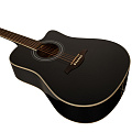 ROCKDALE Aurora D6 C BK Gloss акустическая гитара, дредноут с вырезом, цвет черный, глянцевое покрытие
