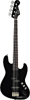 FENDER DELUXE AERODYNE JAZZ BASS (ROSEWOOD FINGERBOARD) BLACK 4-струнная бас-гитара без кейса, цвет черный