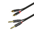 ROXTONE GPTC200/3 Аудиокабель 2 RCA - 2 джек моно 6.3 мм, длина 3 м
