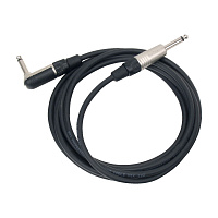 Cordial CXI 3 PR инструментальный кабель угловой моно-джек 6,3 мм/моно-джек 6,3 мм, разъемы Neutrik, 3,0 м, черный