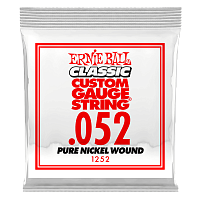 ERNIE BALL 1252 Classic Pure Nickel Wound .052  Струна одиночная для электрогитары Эрни Болл